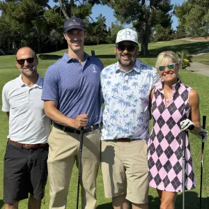 Joe Signorig,Dreyfus Ashby; Jeff Klein, Fess Parker Winery; Joe Cresnakowiz Dru Creel Vomeuard; Tracy Jones, North Coast Brewery.
