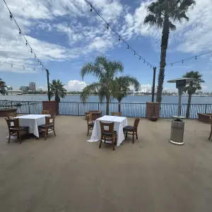 Outside patio at the Reef in Long Beach