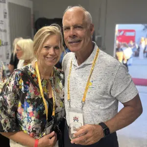 Julie and Dave Hirz, Chairman of Heritage Grocers Group