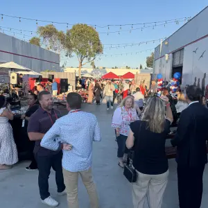 The event was indoors and ourdoors on a perfect day.