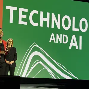 Pamela Stewart and Emily Taylor, Co-Chairs of FMI Midwinter