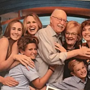 Donald and Lois with their grandkids