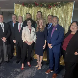 FISMC Past Presidents:  Michael Aquilina, Chuck Balassa,, Robert Mayo, Warren Langley, Michelle Cassatt, Kent Sandi, Front Row: Mickie Sharp-Villanueva, Belinda Vant Hul, Dave Dimond, Monica Abarca