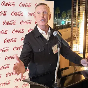 Bill Obrien greeting the guests