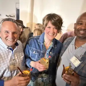 Dave Dimond with Rebecca and Greg Calvin, Stater Bros