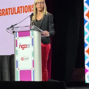 Kristin Popp, Woodman's Food Markets, Inc. Winner of The WGA Woman of the Year Award.