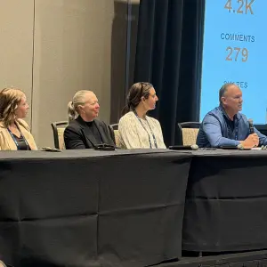 Samantha Johnston, Clarks Market, Rebecca Reichardt, Nugget Mkts; Elise Kunkel, Spartan Nash, Matt Corbin Lowe's Markets.. Panel Topic: Engagement that Lasts: Evolving your Marketing Mix for Today's Shopper