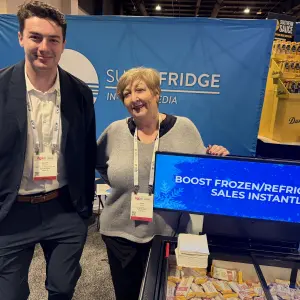 Zachary Kennedy, Director of Retail Relations, Superfridge with LeeAnn Taylor VP of Sales, Superfridge