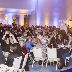 Great party with everyone toasting to Olive Crest