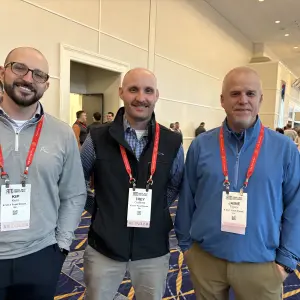 From left to right: Kip Kern, Trey Crabtree and Jamie Tignor from K-VA-T Food Stores