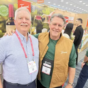 Larry Nonn, Organic Foods International, San Ramon CA with Eric Gould, VP Retail for Torani, San Leandro, CA