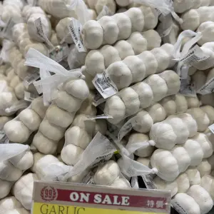 Beautiful uniform size garlic