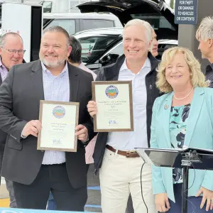 Ryan Adams, Bill Reed and Supervisor Katrina Foley