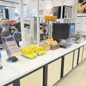 Snacks and fresh fruit offerings