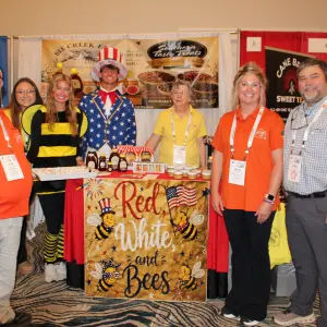 Bee Creek Farm Booth with Corey Hill.JPG
