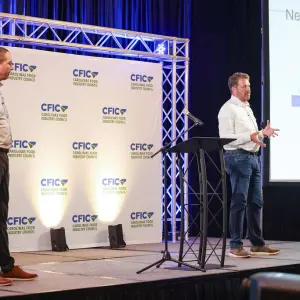 MDI's MDI Adam Barnhardt and Tom Hermes during their executive briefing.