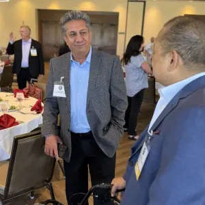 Karim Ameri, CRV Recycling Solutiions, with Ron Fong.