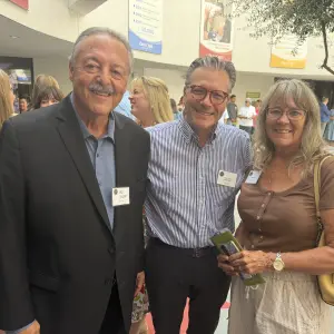 Vic Chiono, (r) Coca-Cola, Adam Salgado, Heritage Grocers Group, Cindy Hendry, wife of Mike Hendry.
