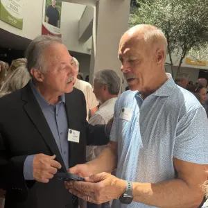 Vic Chiono, Retired Coca Cola, with Davi Hirz, Exec Chairman Heritage Grocers Group.