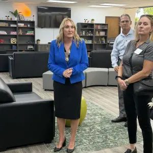 Rhonda sharing how the youth spend time in this facility