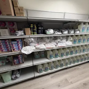 The Pantry is filling up with donations of staples like vegetable oil.