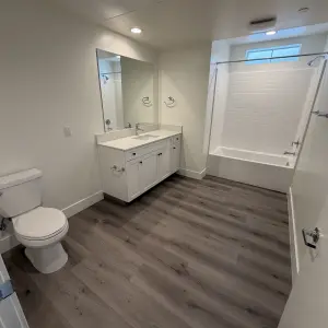 Large spacious community bathrooms