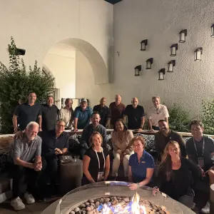 Friends of Allen Pierce gather for another cigar summit.