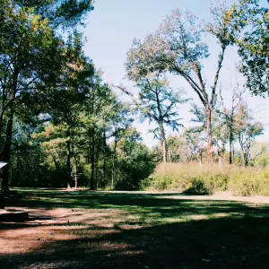 Landon Suco shoots at the smoking target.