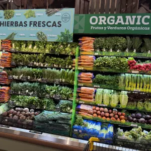 Produce Dept masterfully merchandised for the organic section