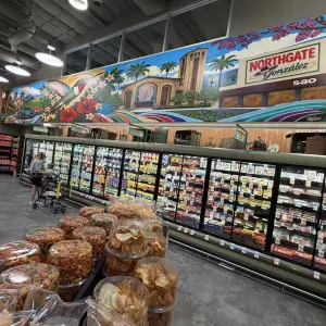Mural depicting the small town in Mexico where the Gonzalez family lived. Artist is Kris Aguilar