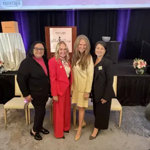 Honorary Chairs: Sally Hernandez, Superior Grocers; Kendra Doyel, Ralphs; Tinamarie Squieri, Smart & Final, with Rhonda Tagge (second from left).