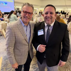 Adam Salgado, HGG, with Joe Perez, Wastestream Management