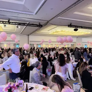 Pink Balloons in recogniton of giving